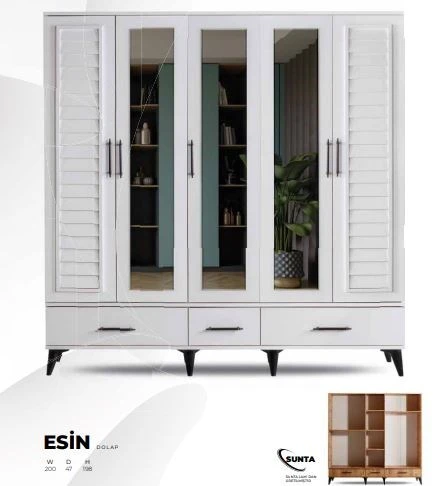 ESİN 5 KAPILI DOLAP