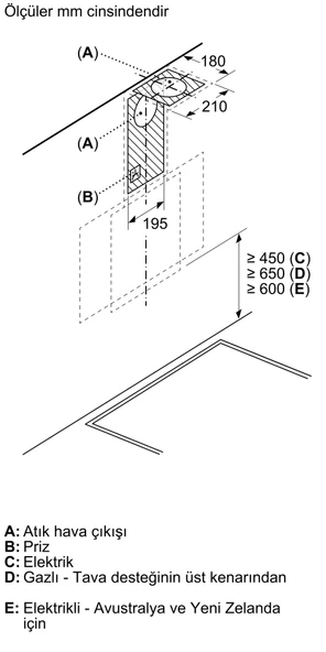 Bosch DWK63PJ60T Cam Duvar Tipi Davlumbaz - 9