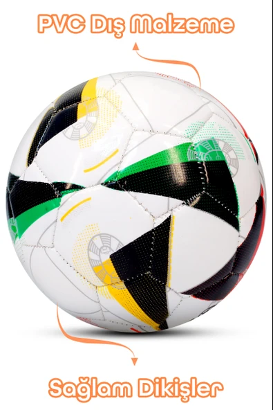 Hentbol Topu Renkli Euro Parlak Katmanlı Çocuk Mini Futbol Topu No:1 İç Mekan Minik Top F88 - 4