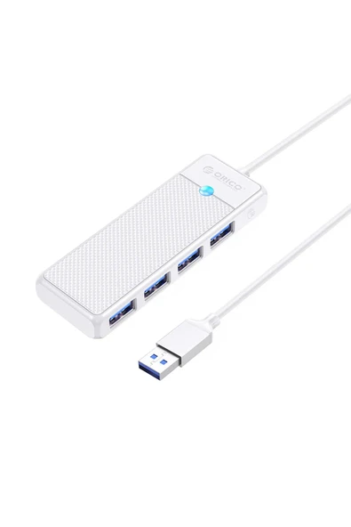 Orico 4 Portlu USB 3.0 Yüksek Hızlı 5gbps Hub Çoklayıcı Beyaz