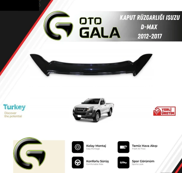 KAPUT RÜZGARLIĞI ISUZU D-MAX 2012-2017