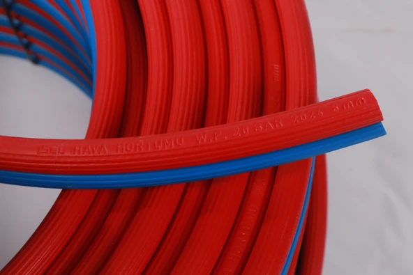 ikiz Kaynak Oksijen Asetilen Hortumu  (İç çap 10 mm)-(50 Metre) - 7