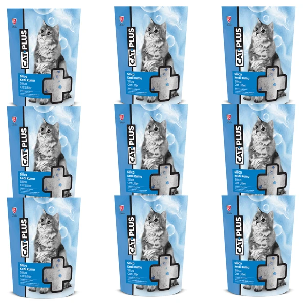 Cat Plus Silika Kristal Kedi Kumu 3,6 L x 9 Adet