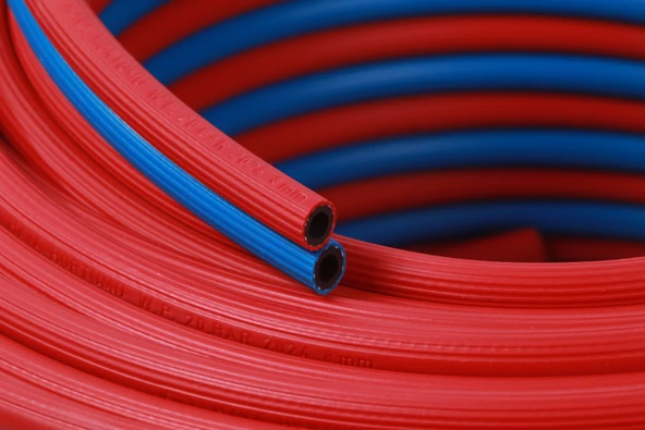 ikiz Kaynak Oksijen Asetilen Hortumu  (İç çap 10 mm)-(50 Metre) - 8