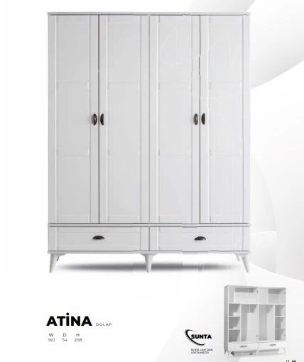 ATİNA 4 KAPAKLI DOLAP