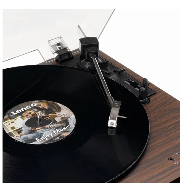 LENCO LS-15WD - Bluetooth'lu® pikap, iki dahili hoparlör ve AT3600L kartuşu - Ahşap rengi - 5