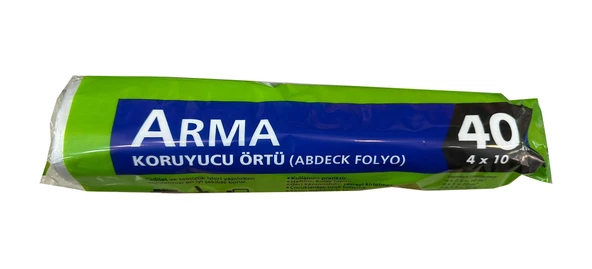 Arma Naylon Tadilat Boya Koruyucu Örtü Poşet Folyo - 4x10 Metre - 40 m2 - 1 Paket