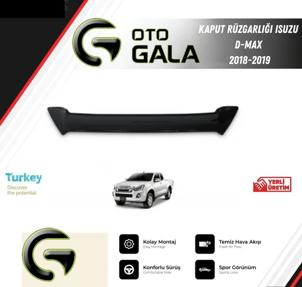 KAPUT RÜZGARLIĞI ISUZU D-MAX 2018-2019
