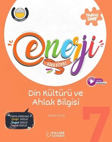 PALME YAYINLARI 7.SINIF ENERJİ DİN KÜLTÜRÜ VE AHLAK BİLGİSİ SORU KITABI