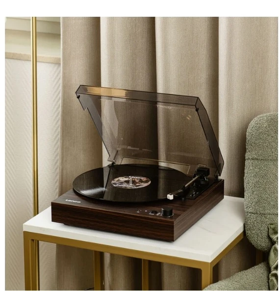 LENCO LS-15WD - Bluetooth'lu® pikap, iki dahili hoparlör ve AT3600L kartuşu - Ahşap rengi - 12