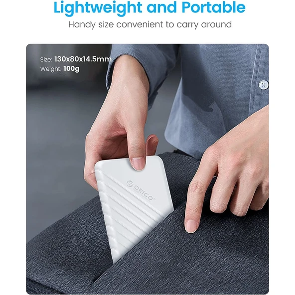 USB 3.0 Micro B 2.5” inch SATA SSD Hard Disk Kutusu Beyaz - Resim 4