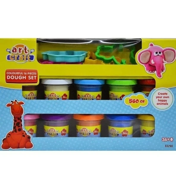 03290 Art Craft 16 Parça Hamur Seti-rengarenk / 560 Gr - 2