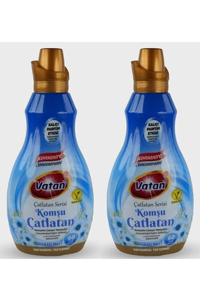 Vatan Komşu Çatlatan Konsantre 1440 ml 60 Yıkama 2Adet