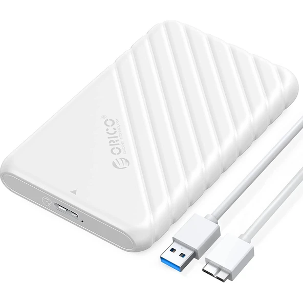 USB 3.0 Micro B 2.5” inch SATA SSD Hard Disk Kutusu Beyaz