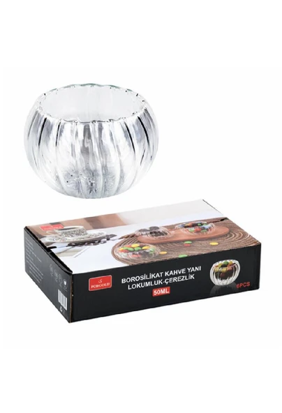 Porgold Lokumluk Borosilikat 50 ml 6 Lı Desenli ALNG-50 6319