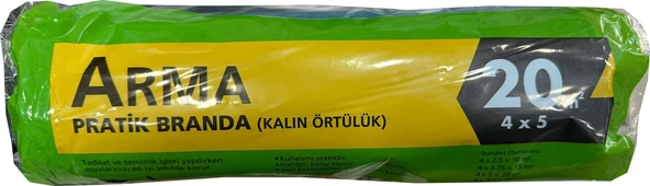 Arma Naylon Tadilat Boya Koruyucu Örtü Poşet Kalın Pratik Branda - 4x5 Metre - 20 m2 - 3 Paket - Resim 3
