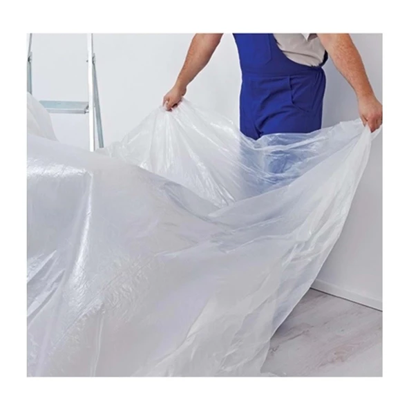 Arma Naylon Tadilat Boya Koruyucu Örtü Poşet Folyo - 4x12.5 Metre - 50 m2 - 3 Paket - Resim 4