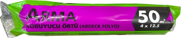 Arma Naylon Tadilat Boya Koruyucu Örtü Poşet Folyo - 4x12.5 Metre - 50 m2 - 10 Paket - 3