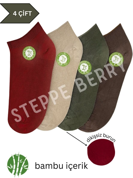 4 ÇİFT KADIN HOT COLOR BAMBU ÇORAP