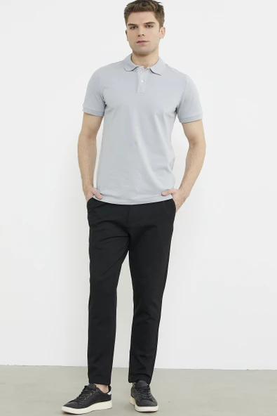 Beli Lastikli Dar Paça Pantolon - Siyah