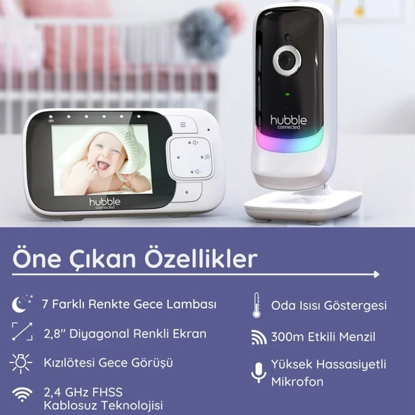 Hubble HBL10 2.8 Dijital Ekranlı Bebek Kamerası - 6