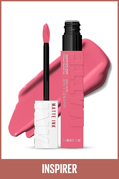 Maybelline New York Super Stay Matte Ink City Edition Likit Mat Ruj - 125 Inspirer 3600531513429 - 2
