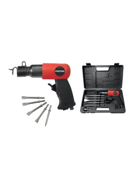 Proter PH 2145 K Havalı Kırıcı-Keski (9 Parça Çantalı Kit)