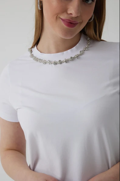 TAŞLI ŞERİTLİ T-SHIRT - 3