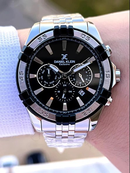 Daniel Klein Çelik Kordon İç Fonksiyonları Aktif 3 Atm Suya Dayanıklı Erkek Kol Saati EDK.1.14007.2 - 3