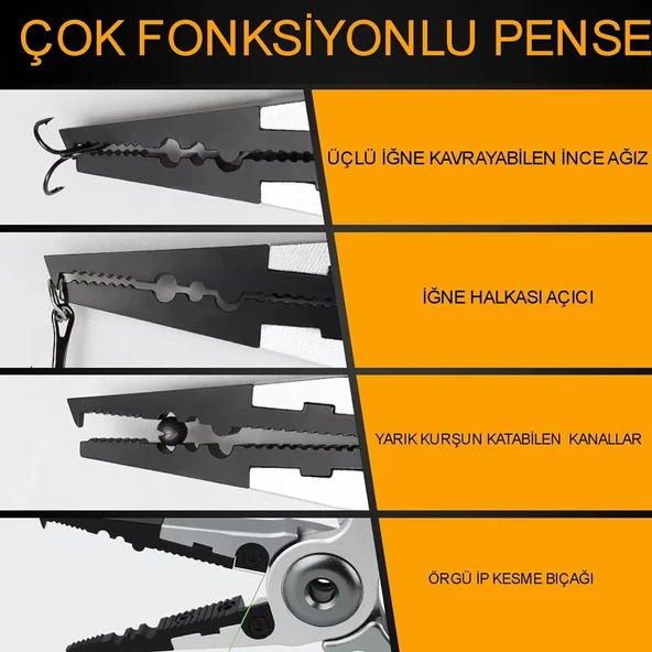 Captain 7506 Alüminyum Halka Açıcı İp Kesici Kılıflı Kendinden Kilitli 19cm Pense - 4
