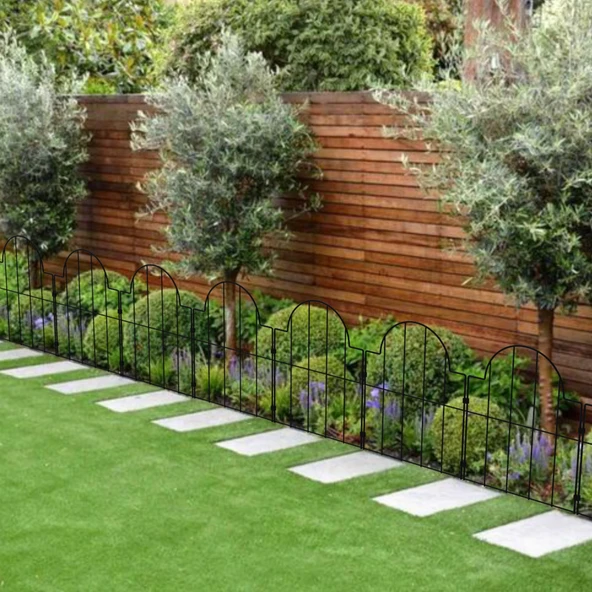 BAHÇE ÇİTİ 10'LU SET 330CM MODEL - 2 SİYAH - 4