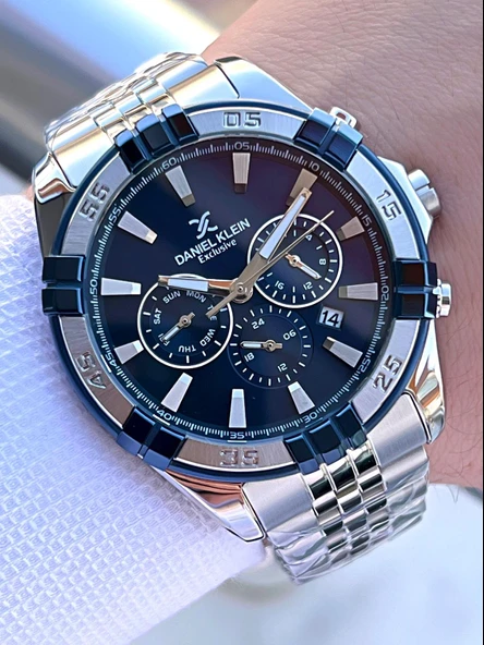 Daniel Klein Çelik Kordon İç Fonksiyonları Aktif 3 Atm Suya Dayanıklı Erkek Kol Saati EDK.1.14007.2 ürün görseli