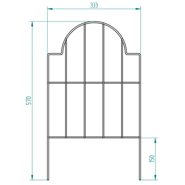 BAHÇE ÇİTİ 10'LU SET 330CM MODEL - 2 SİYAH - 7