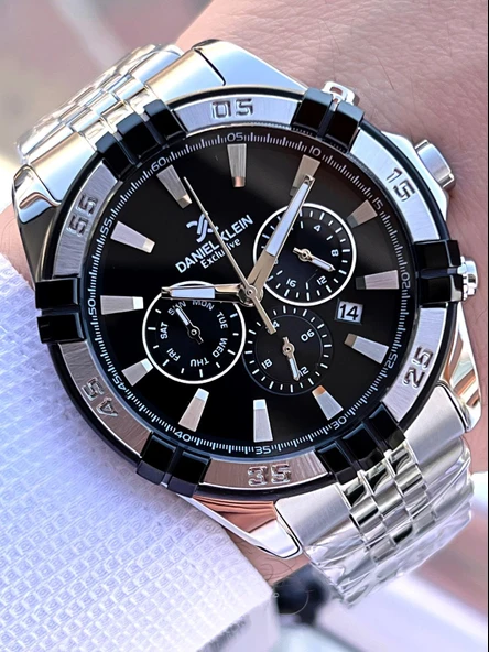 Daniel Klein Çelik Kordon İç Fonksiyonları Aktif 3 Atm Suya Dayanıklı Erkek Kol Saati EDK.1.14007.2