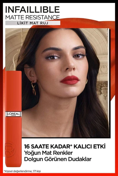 L'Oreal Paris Infaillible Matte Resistance Likit Mat Ruj - 500 Wine Not? 30144491 - 3