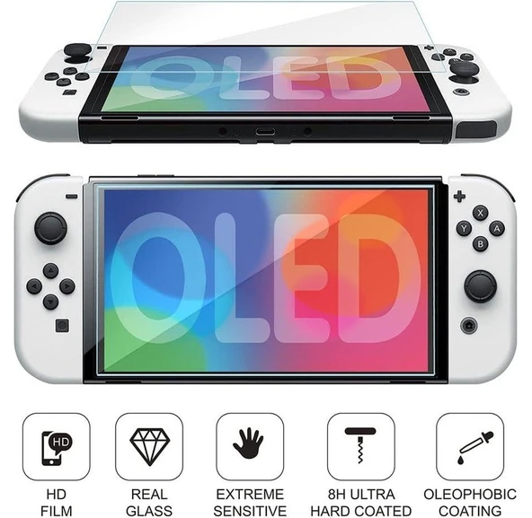 Nintendo Switch OLED Ekran Koruyucu Temperli Cam Filmi - 2