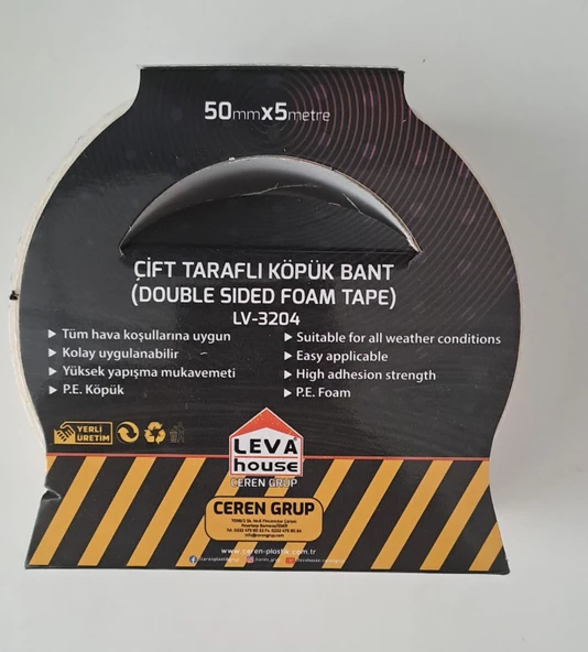 ÇİFT TARAFLI KÖPÜK BANT 50mm X 5 m LV-3204 - Resim 2