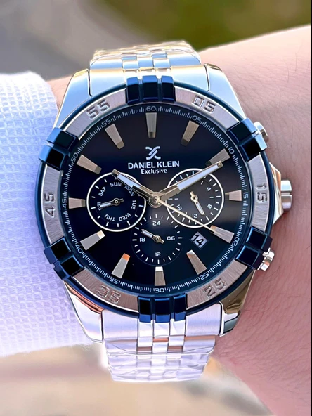 Daniel Klein Çelik Kordon İç Fonksiyonları Aktif 3 Atm Suya Dayanıklı Erkek Kol Saati EDK.1.14007.2 - Resim 3