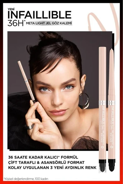 L'Oreal Paris Infaillible Meta Light Jel Göz Kalemi - Polar White 3600524104832 - 2