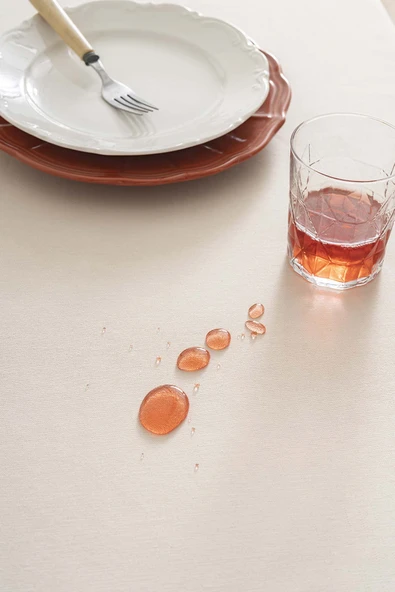 Rivaİstanbul Florita Sarı Punch İşlemeli Dertsiz Leke Tutmaz Masa Örtüsü 160x220 cm - Resim 5