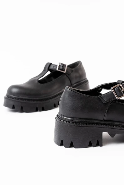 868-757 Siyah Günlük Yüksek Tabanlı Loafer Ayakkabı - 4