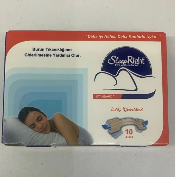 SLEEP RİGHT STANDART BURUN BANDI 10'LU RED ürün görseli