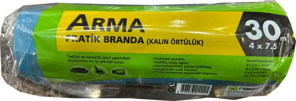 Arma Naylon Tadilat Boya Koruyucu Örtü Poşet Kalın Pratik Branda - 4x7.5 Metre - 30 m2 - 5 Paket - Resim 3