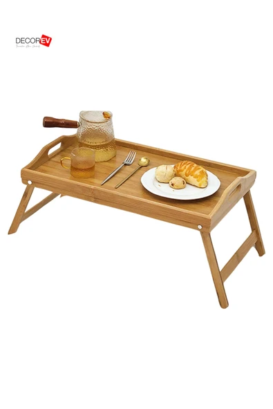 Decorev Bambu Yatak Keyif Tepsisi Katlanır Ayaklı (50cm*30cm) - 2