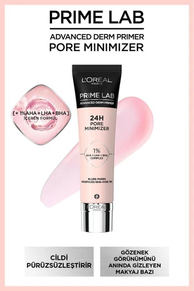L'Oreal Paris Prime Lab Pore Minimizer Gözenek Küçültücü Aha Ve Bha Içeren Primer - Makyaj Bazı 3600524070113