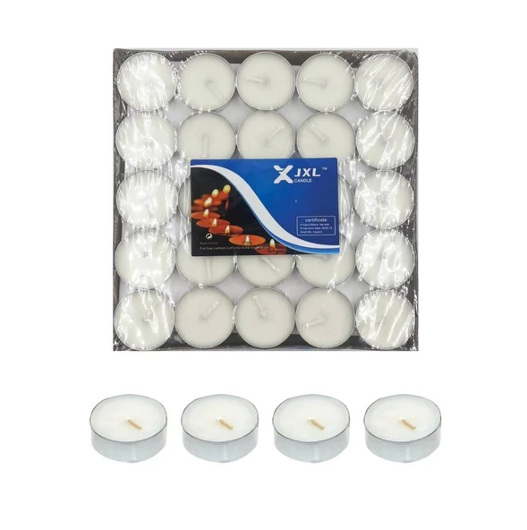 5 Gr Beyaz Tealight Mum 50 Adet