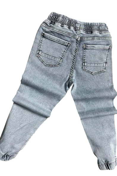 Erkek Çocuk Beli Lastikli İp Detaylı Jogger Kot Pantolon - Resim 3