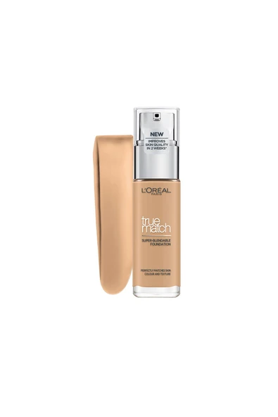 L'Oreal Paris True Match Bakım Yapan Fondöten - 3W Sıcak Alt Ton 3600522862543 - 4