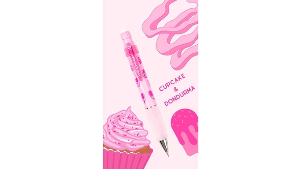 Serve Deep Versatil Kalem - Tatlı Serisi Şeker Pembe Dondurma & Cupcake - 4