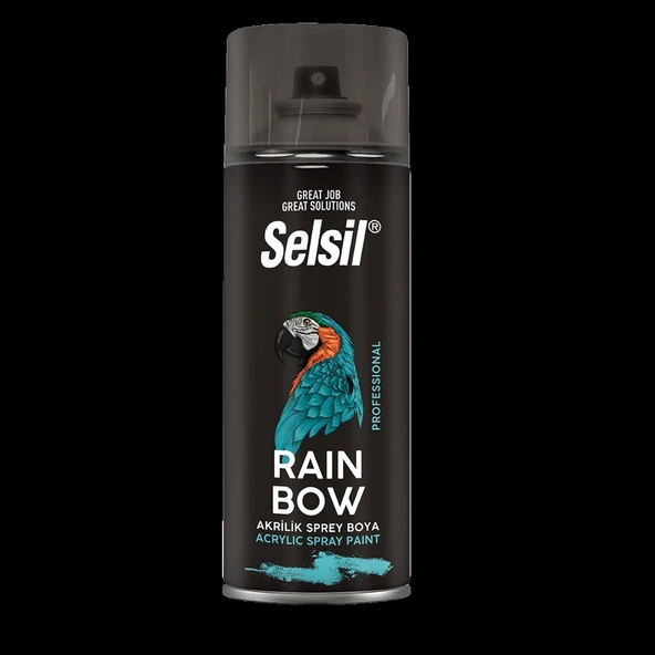 SELSİL Rainbow Akrilik Sprey Boya - Yaldız Gri 400 ml